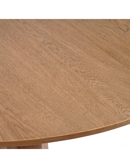 Mesa de comedor redonda acabado roble natural Mesa de comedor redonda acabado roble natural