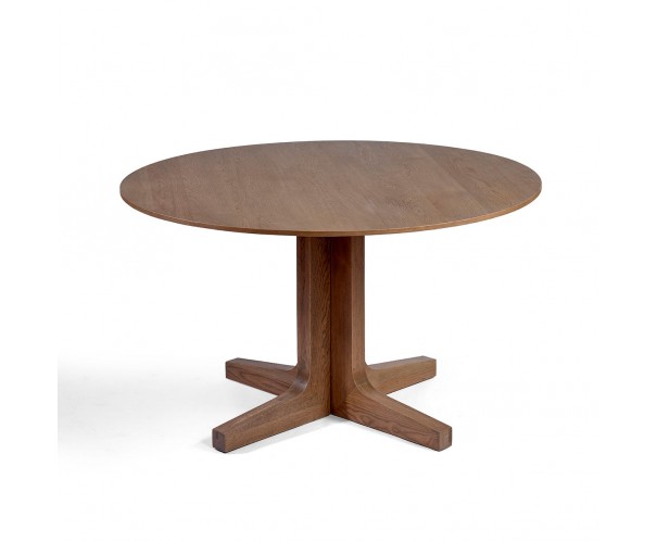 Mesa de comedor redonda acabado roble natural Mesa de comedor redonda acabado roble natural