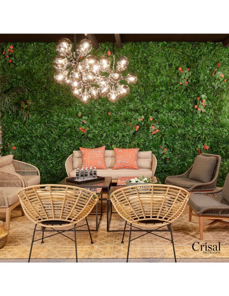 Sillón redondo ratán con pata negra Sillón redondo ratán con pata negra - Imagen 2