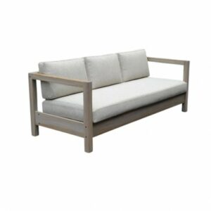 Sofa de madera de teca envejecida.