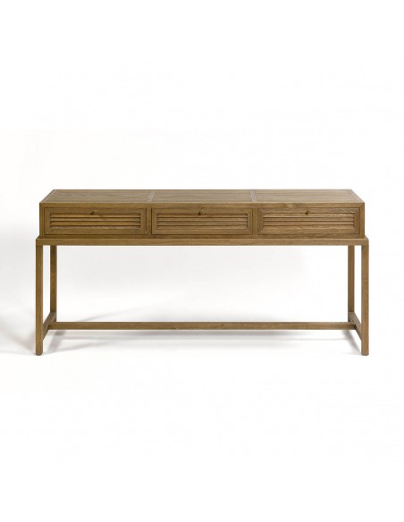 Consola acabado en roble con cajones Consola acabado en roble con cajones - Imagen 2