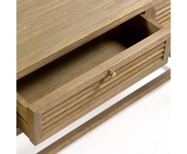 Consola acabado en roble con cajones Consola acabado en roble con cajones - Imagen 3