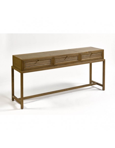 Consola acabado en roble con cajones Consola acabado en roble con cajones