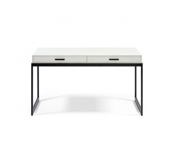 Escritorio madera blanco y metal negro Escritorio madera blanco y metal negro - Imagen 3