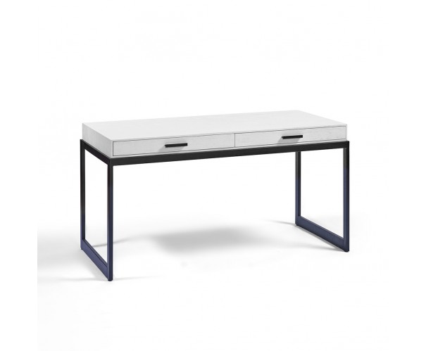 Escritorio madera blanco y metal negro Escritorio madera blanco y metal negro - Imagen 4