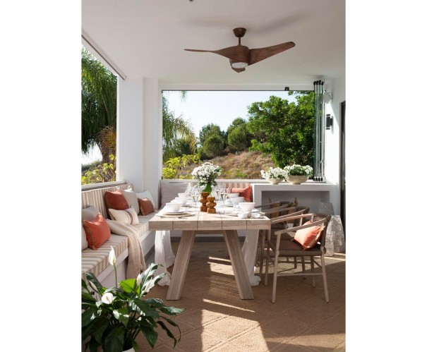 Sillón de comedor teka y cuerda camel Sillón de comedor teka y cuerda camel