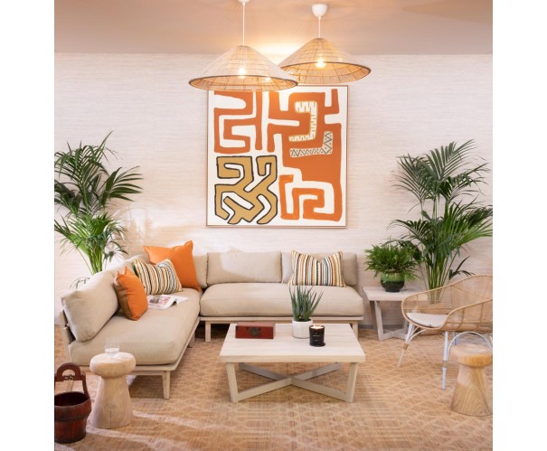 Mesa de centro cuadrada para exterior Mesa de centro cuadrada para exterior