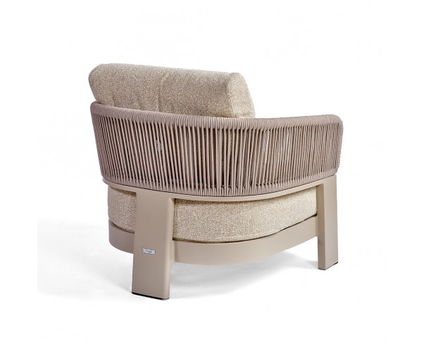 Sillón bajo de cuerda y tapizado arena Sillón bajo de cuerda y tapizado arena
