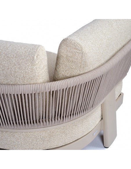 Chaise lounge cuerda y tapizado arena Chaise lounge cuerda y tapizado arena - Imagen 2
