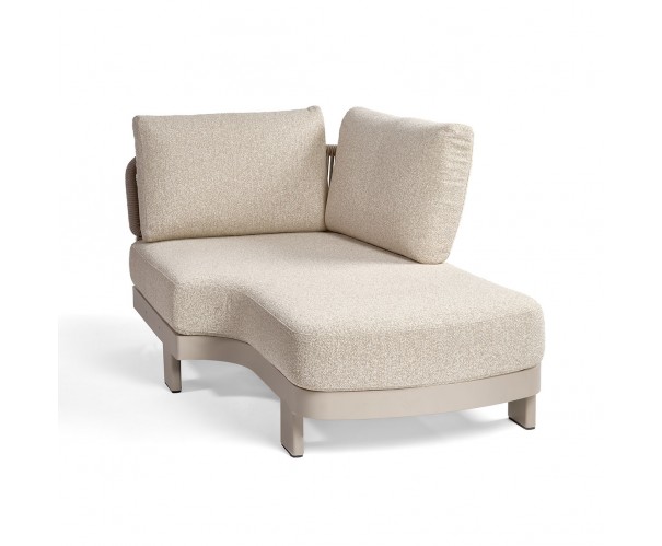 Chaise lounge cuerda y tapizado arena Chaise lounge cuerda y tapizado arena - Imagen 4