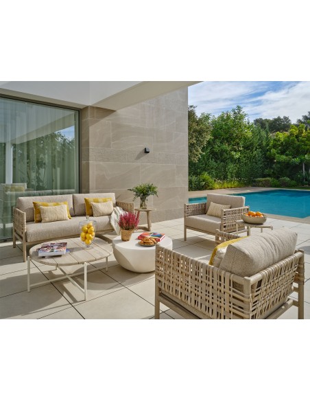 Sofá de teca envejecida Sofá de teca envejecida