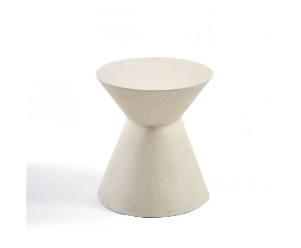 Mesa auxiliar fibra de vidrio cemento blanco Mesa auxiliar fibra de vidrio cemento blanco