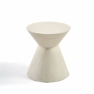 Mesa auxiliar fibra de vidrio cemento blanco Mesa auxiliar fibra de vidrio cemento blanco