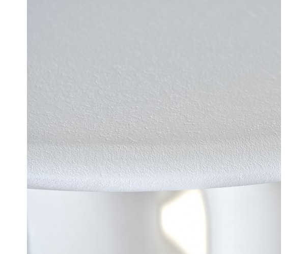 Mesa de comedor redonda acabado cemento blanco Mesa de comedor redonda acabado cemento blanco
