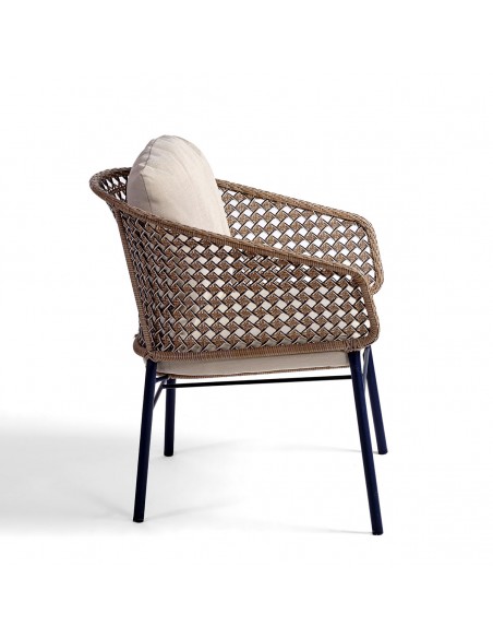 Sillón de metal y resina para exterior Sillón de metal y resina para exterior