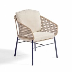 Sillón de metal y resina para exterior