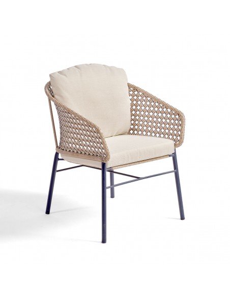 Sillón de metal y resina para exterior Sillón de metal y resina para exterior