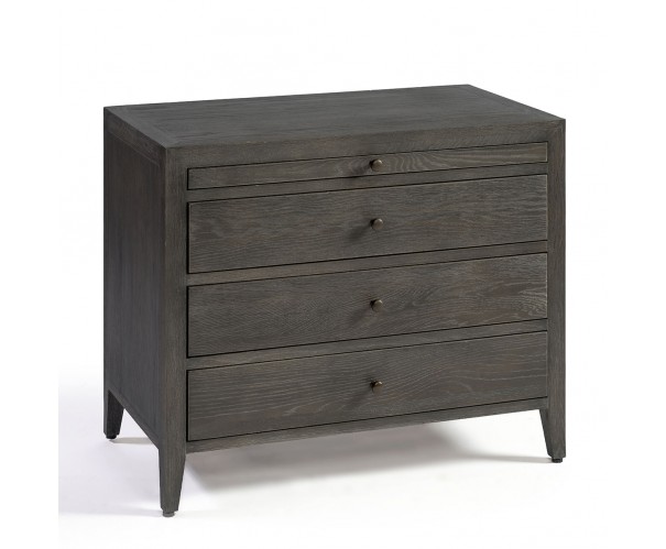 Cómoda acabado roble grisáceo 3 cajones y bandeja Cómoda acabado roble grisáceo 3 cajones y bandeja