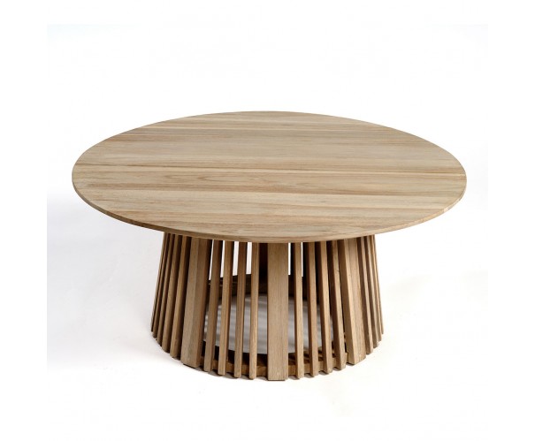 Mesa de centro de exterior con pata central palillería 90 Mesa de centro de exterior con pata central palillería 90