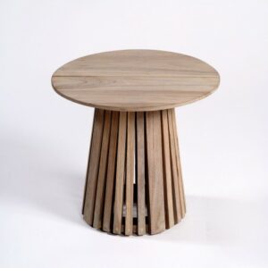 Mesa auxiliar de teca envejecida palillería 50 Mesa auxiliar de teca envejecida palillería 50