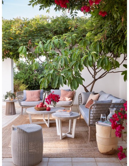 Mesa auxiliar de exterior teca pie de palillería 45 Mesa auxiliar de exterior teca pie de palillería 45 - Imagen 3