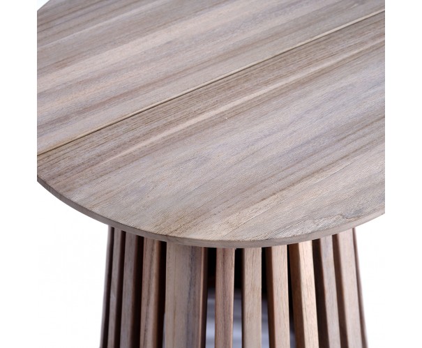 Mesa auxiliar de exterior teca pie de palillería 45 Mesa auxiliar de exterior teca pie de palillería 45 - Imagen 4