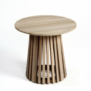 Mesa auxiliar de exterior teca pie de palillería 45