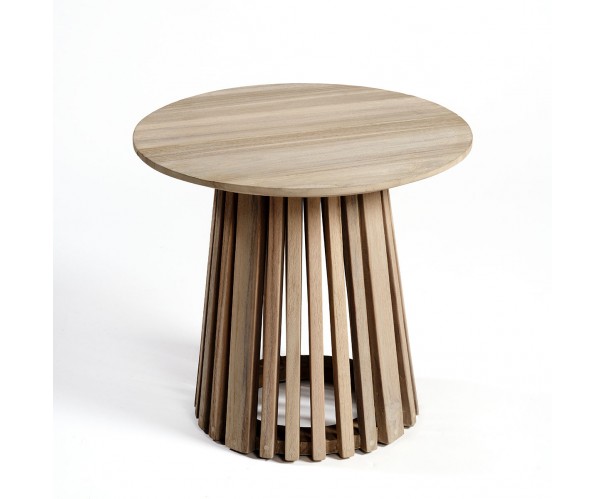 Mesa auxiliar de exterior teca pie de palillería 45 Mesa auxiliar de exterior teca pie de palillería 45 - Imagen 5