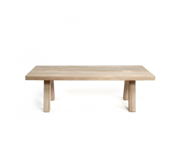 Mesa de comedor rectangular de madera de teca para exterior 300 Mesa de comedor rectangular de madera de teca para exterior 300