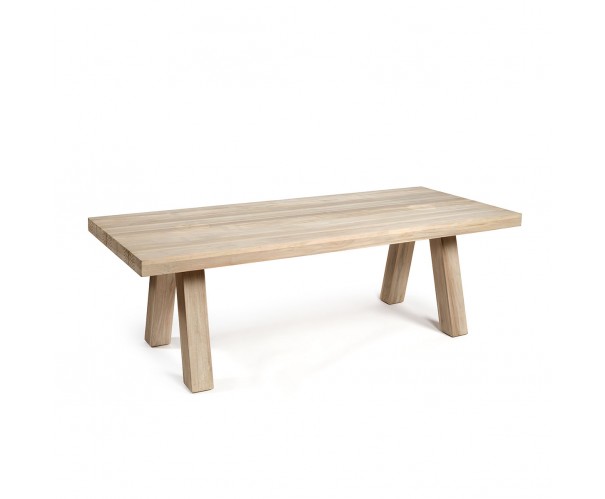 Mesa de comedor rectangular de madera de teca para exterior 300 Mesa de comedor rectangular de madera de teca para exterior 300
