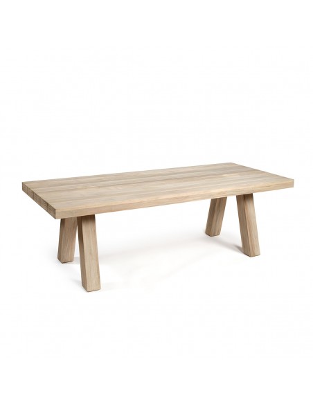Mesa de comedor rectangular de madera de teca para exterior 300 Mesa de comedor rectangular de madera de teca para exterior 300