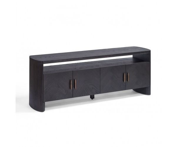 Aparador de TV roble black-brown, 4 puertas Aparador de TV roble black-brown, 4 puertas