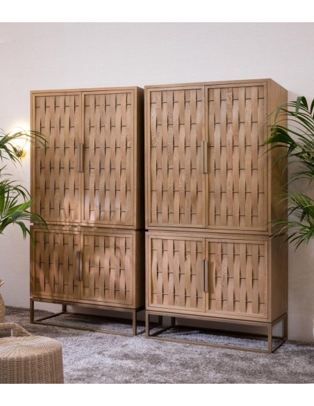 Armario roble natural con puertas en relieve Armario roble natural con puertas en relieve - Imagen 3