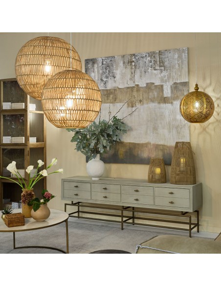 Pantalla de ratán sintético. Pantalla de ratán sintético.