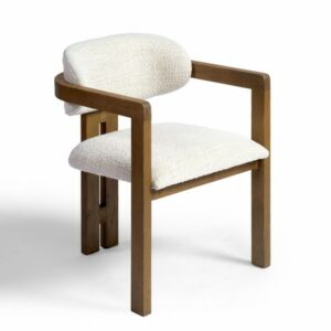 Sillón de comedor madera y tapizado