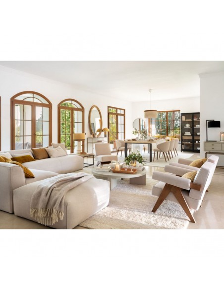 Sofá modular tapizado beige piedra Sofá modular tapizado beige piedra