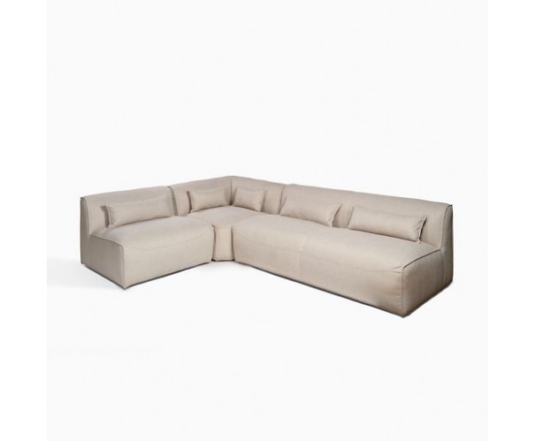 Sofá modular tapizado beige piedra Sofá modular tapizado beige piedra