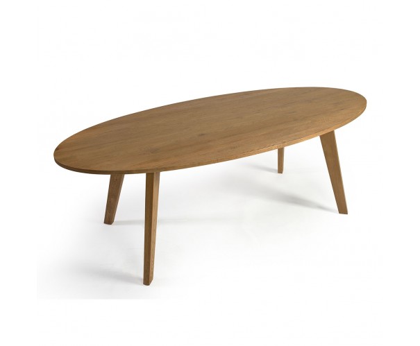 Mesa de comedor ovalada madera roble natural Mesa de comedor ovalada madera roble natural