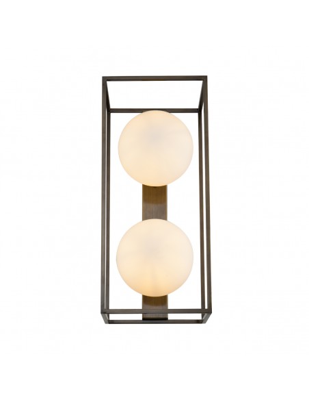 Aplique rectangular dorado envejecido y dos bolas Aplique rectangular dorado envejecido y dos bolas