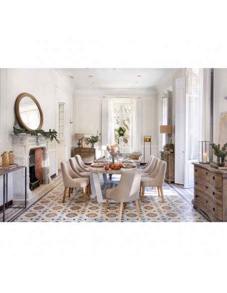 Silla de roble y lino Silla de roble y lino - Imagen 2