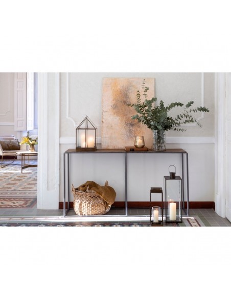 Consola roble y metal Consola roble y metal