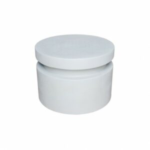 Mesa de centro de fibra de vidrio efecto cemento.