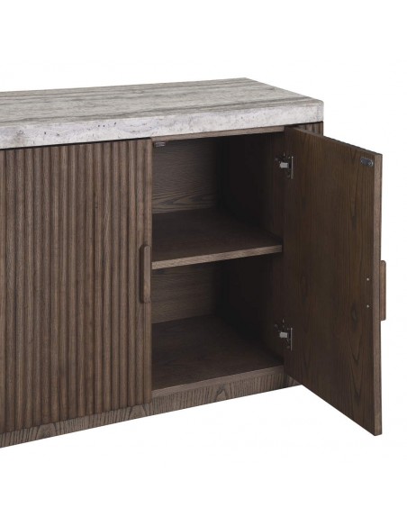 Aparador de palillería y travertino. Aparador de palillería y travertino.