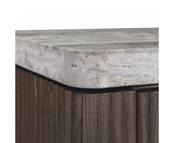 Aparador de palillería y travertino. Aparador de palillería y travertino.