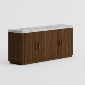 Aparador de palillería y travertino. Aparador de palillería y travertino.