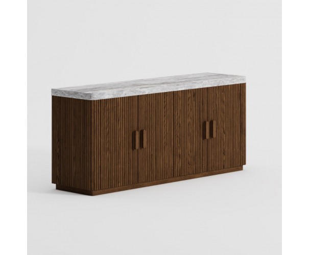 Aparador de palillería y travertino. Aparador de palillería y travertino.