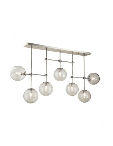 Lampara cromada envejecida y cristal. Lampara cromada envejecida y cristal.