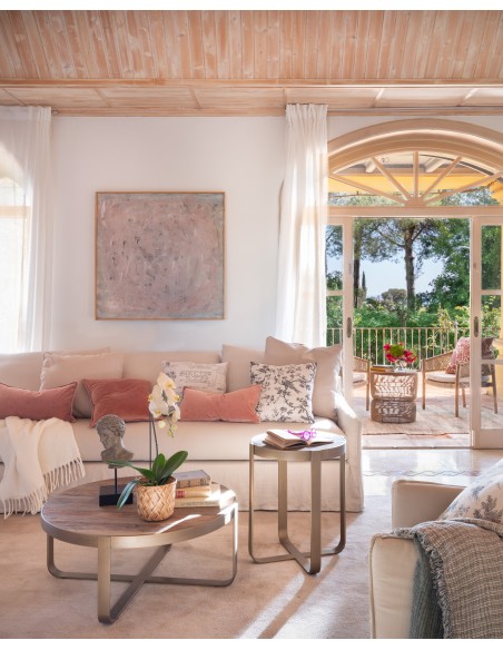 Mesa dorada y olmo Mesa dorada y olmo