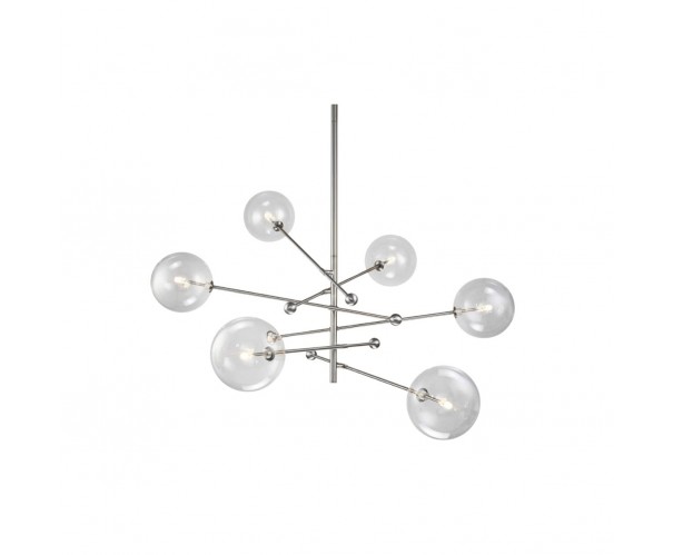 Lámpara colgante metal dorado y bola de cristal Lámpara colgante metal dorado y bola de cristal