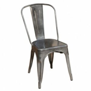 Silla de metal galvanizada estilo industrial Silla de metal galvanizada estilo industrial